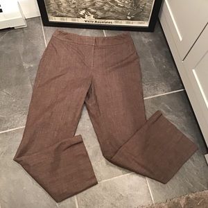 Doncaster Stretch Dress Pant Straight Leg Trouser Heathered Brown SZ 10